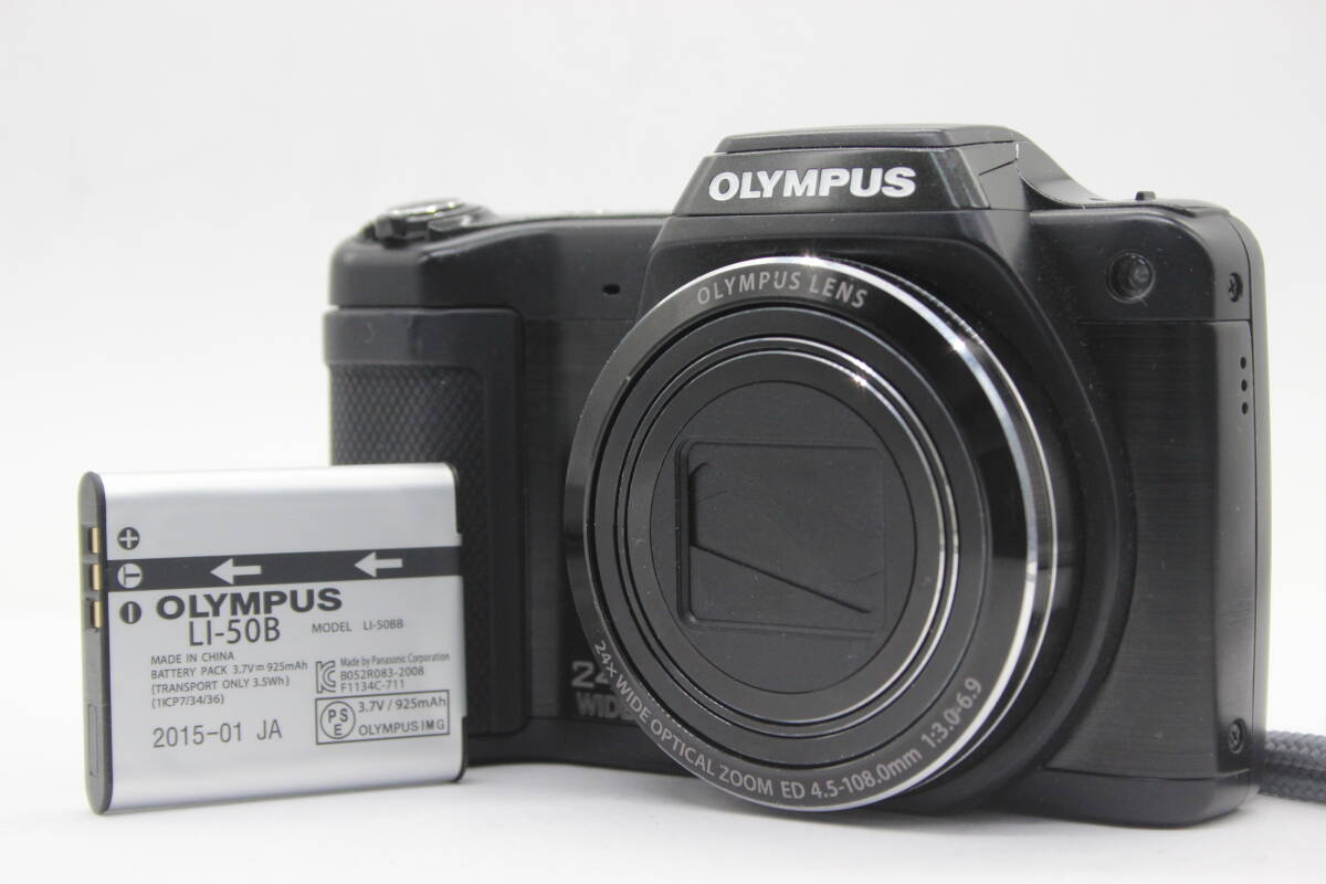 【返品保証】 オリンパス Olympus SZ-15 ブラック 24x Wide バッテリー付き コンパクトデジタルカメラ s7599の画像1