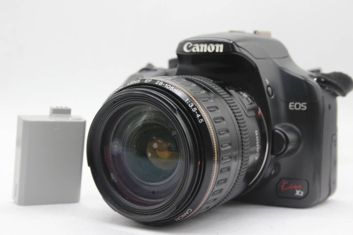 【返品保証】 キャノン Canon EOS Kiss X2 EF 28-105mm F3.5-4.5 バッテリー付き デジタル一眼 ボディレンズセット s7671
