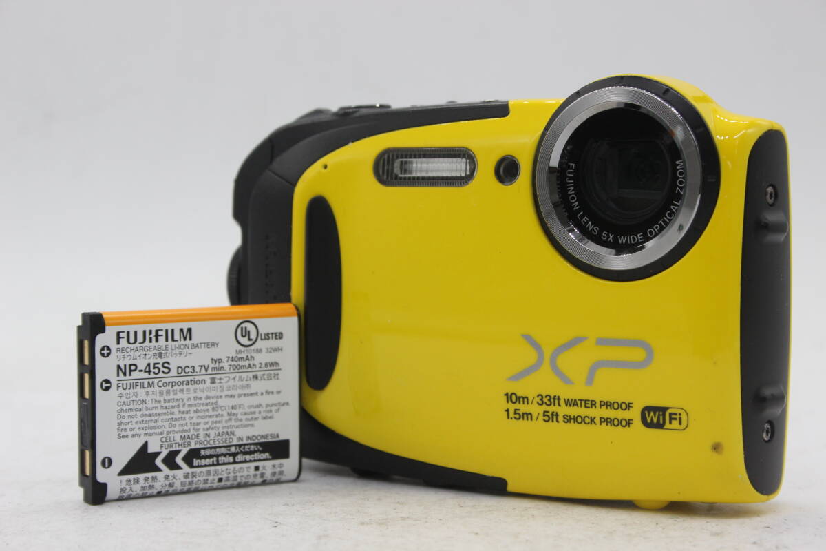 【返品保証】 フジフィルム Fujifilm Finepix XP70 イエロー 5x バッテリー付き コンパクトデジタルカメラ s8196_画像1