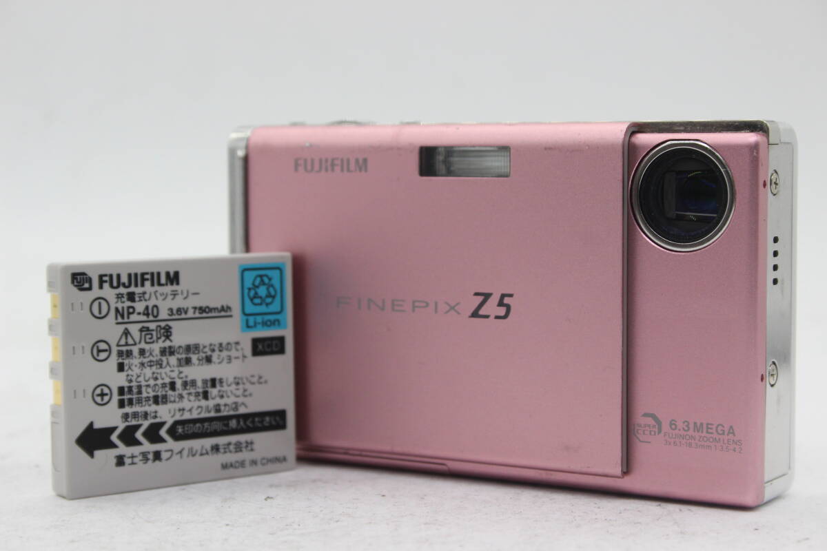【返品保証】 フジフィルム Fujifilm Finepix Z5fd ピンク 3x バッテリー付き コンパクトデジタルカメラ s8199