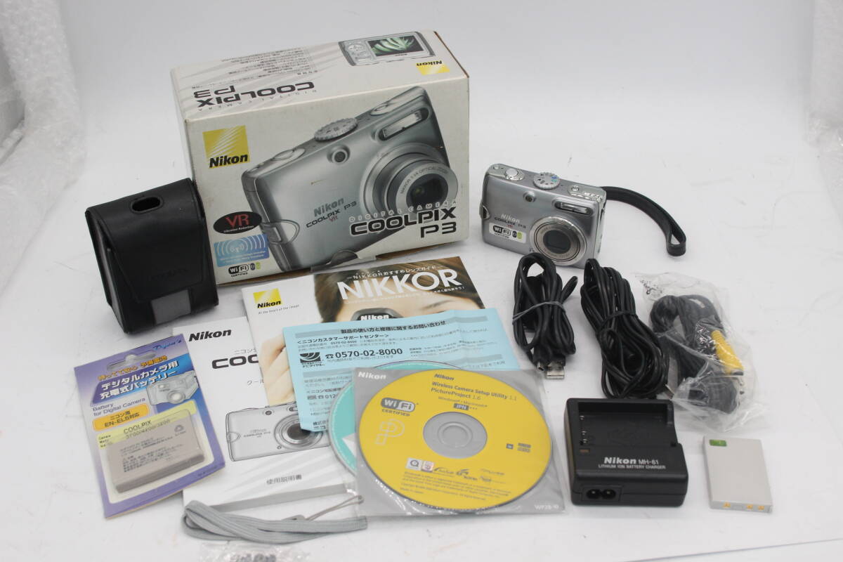 【返品保証】 【元箱付き】ニコン Nikon Coolpix P3 VR 3.5x バッテリー チャージャー付き コンパクトデジタルカメラ s8240