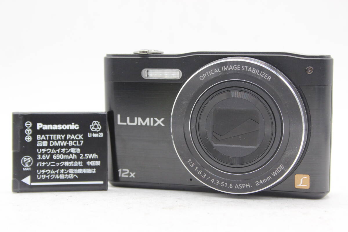 【返品保証】 パナソニック Panasonic LUMIX DMC-SZ8 ブラック 12x バッテリー付き コンパクトデジタルカメラ s8267