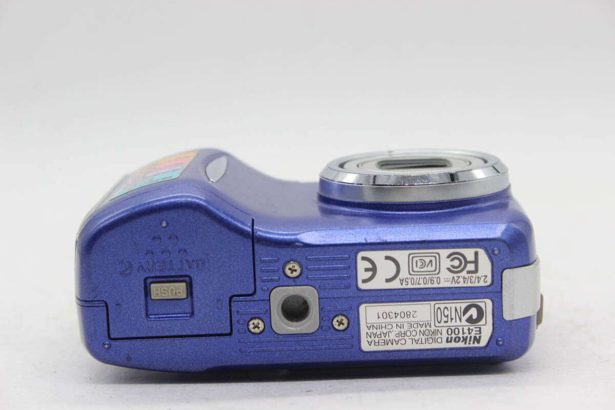 【返品保証】 【便利な単三電池で使用可】ニコン Nikon Coolpix E4100 ブルー コンパクトデジタルカメラ s8304_画像7
