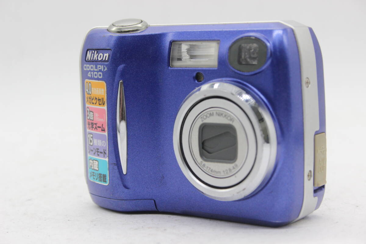 【返品保証】 【便利な単三電池で使用可】ニコン Nikon Coolpix E4100 ブルー コンパクトデジタルカメラ s8304