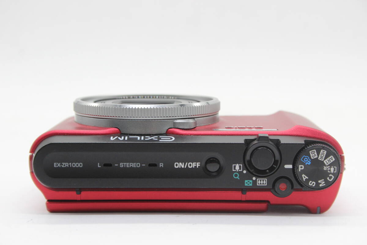【返品保証】 カシオ Casio Exilim EX-ZR1000 レッド 12.5x バッテリー付き コンパクトデジタルカメラ s8873の画像6