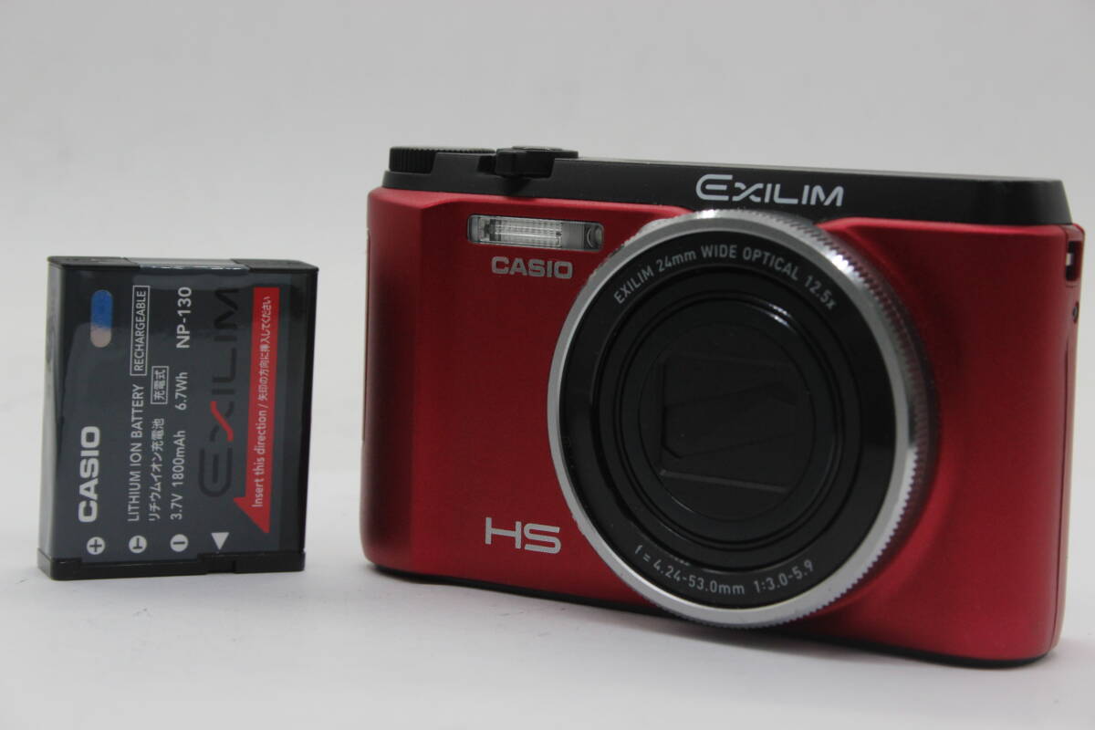 【返品保証】 カシオ Casio Exilim EX-ZR1000 レッド 12.5x バッテリー付き コンパクトデジタルカメラ s8873_画像1