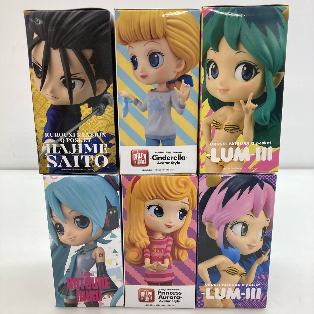 No.3887 ★1円～ 【フィギュア セット】 キューポスケット レム ラム 推しの子 シンデレラ アウロラ シカマル 初音ミク 桜島麻衣 他 中古品_画像2