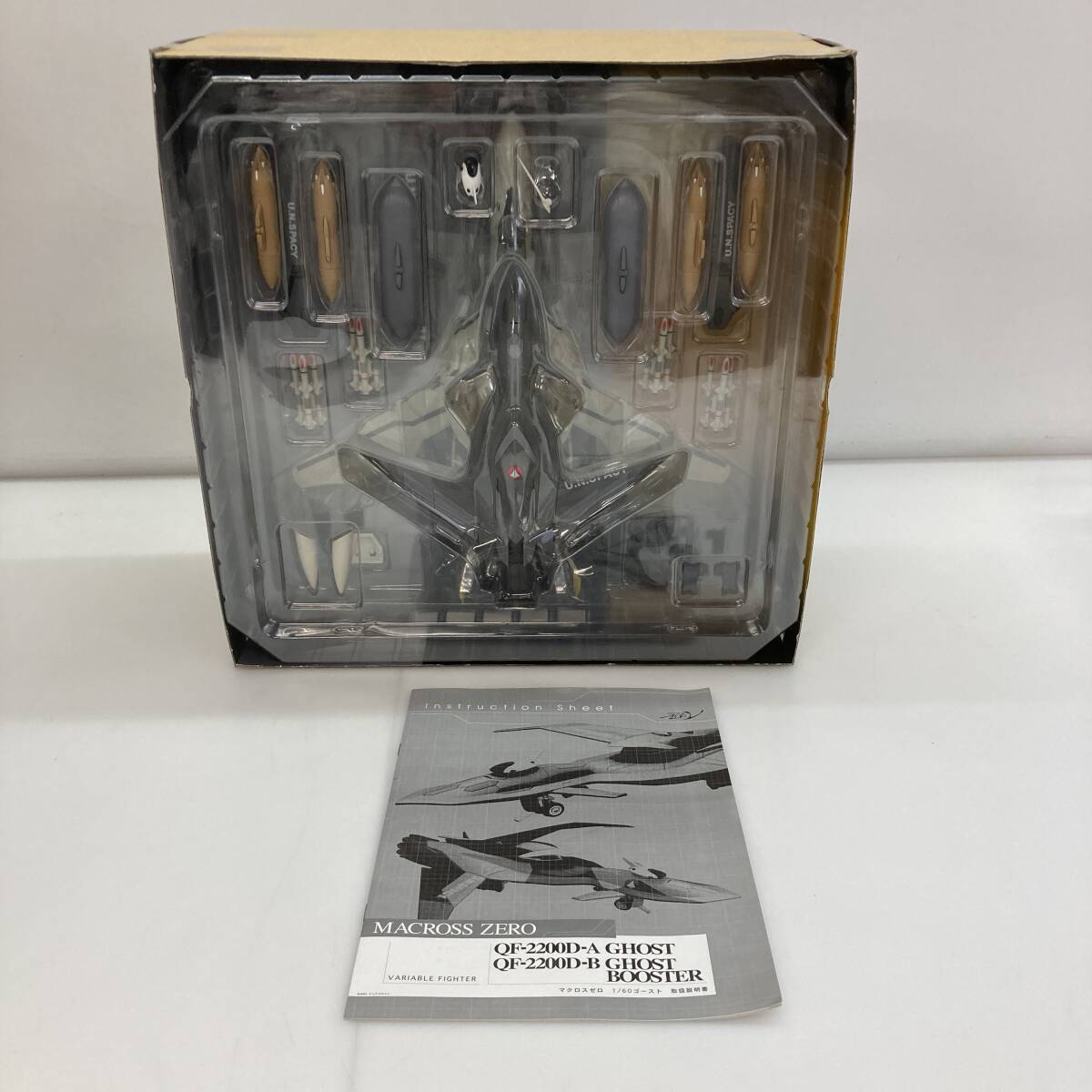 No.3401★1円～【フィギュア】マクロスゼロ 1/60 完全変形 VF-0S with QF-2200D-B ゴーストブースター 中古品_画像7