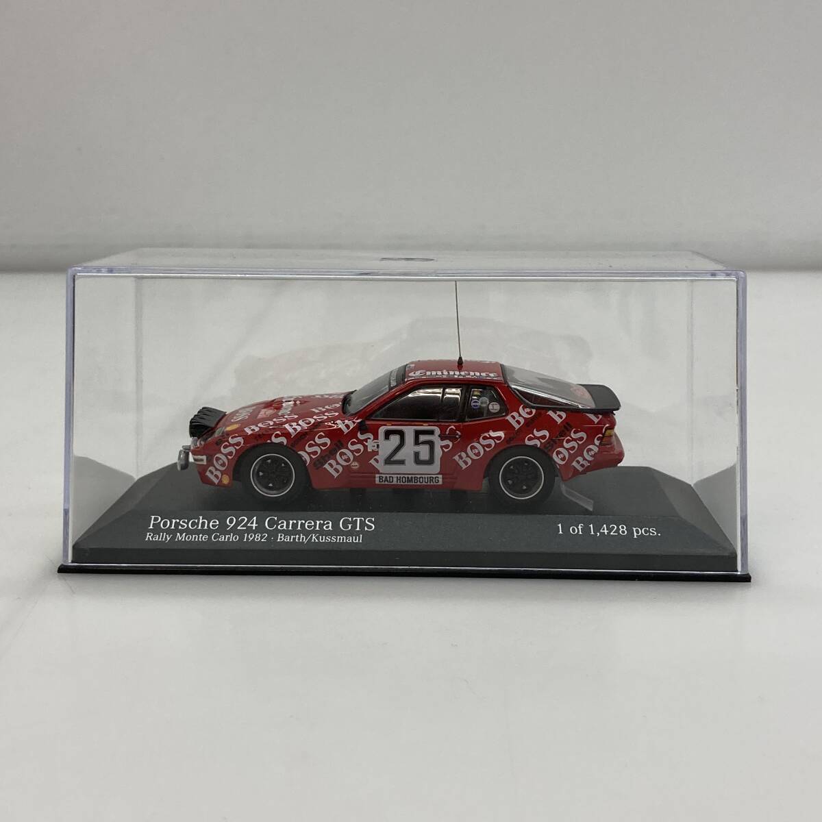 No.3405★1円～【ミニカー】1/43 ポルシェ 924 カレラ GTS BOSS BARTH/KUSSMAUL モンテカルロラリー 1982 中古品_画像2