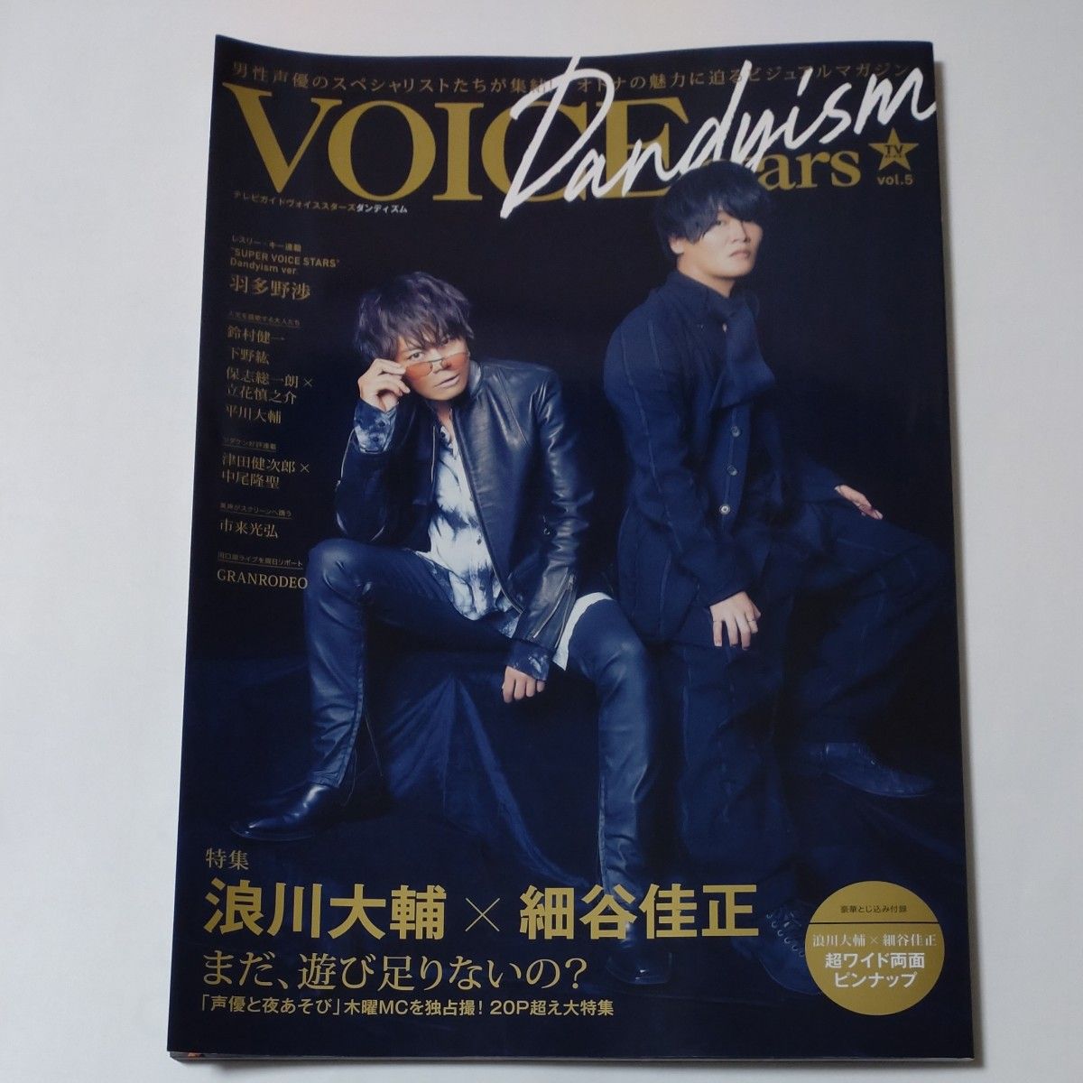 TVガイド VOICE stars Dandyism vol.5  表紙:浪川大輔×細谷佳正
