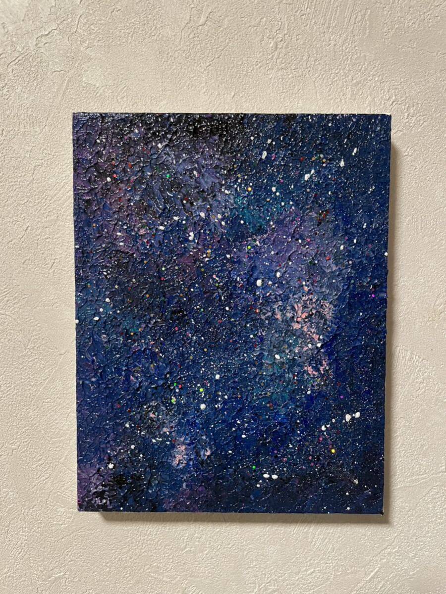  genuine work present-day art abstract painting canvas picture art work certificate attaching cosmos night empty original picture 