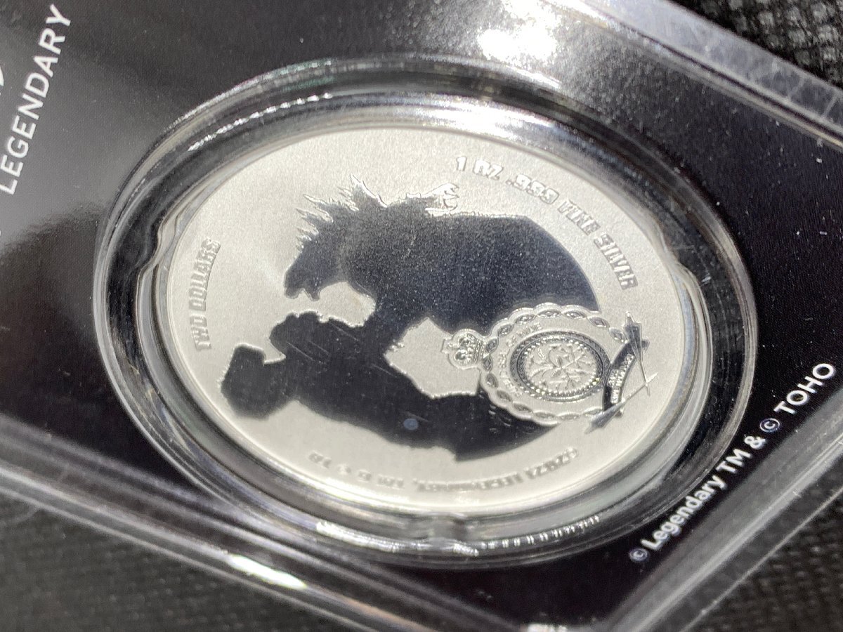 31.1 gram 2021 year ( new goods )niue Godzilla VS navy blue g:[ against decision ] original silver 1 on scalar silver coin 