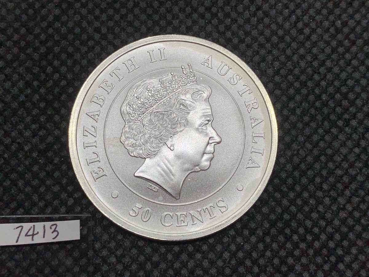 15.55グラム 2016年 (新品) オーストラリア「タイガーシャーク」純銀 1/2オンス 銀貨の画像2