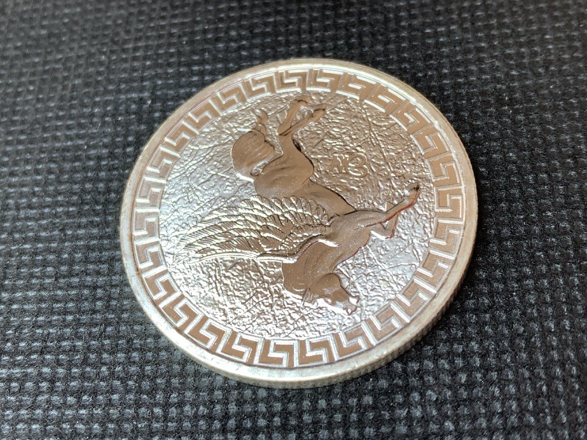 31.1グラム 2022年 (新品) セントヘレナ「ペガサス」純銀 1オンス 銀貨の画像5