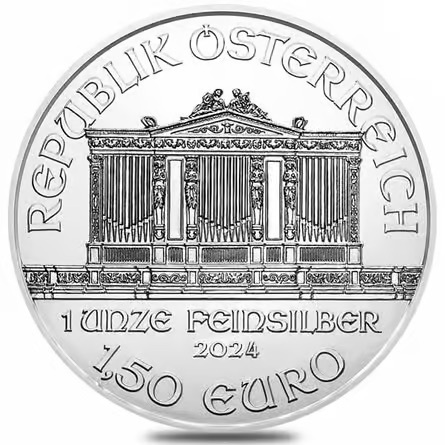 [保証書・カプセル付き] 2024年 オーストリア「ウィーン・フィルハーモニー」純銀 1オンス 銀貨_画像2