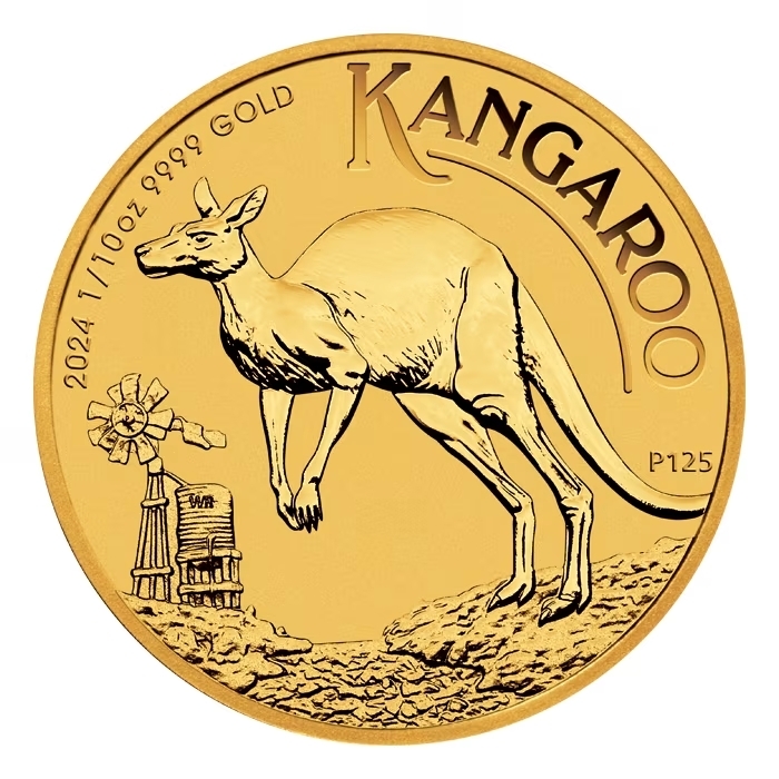 [保証書・カプセル付き] 2024年 (新品) オーストラリア「カンガルー」純金 1/10オンス 金貨_画像1
