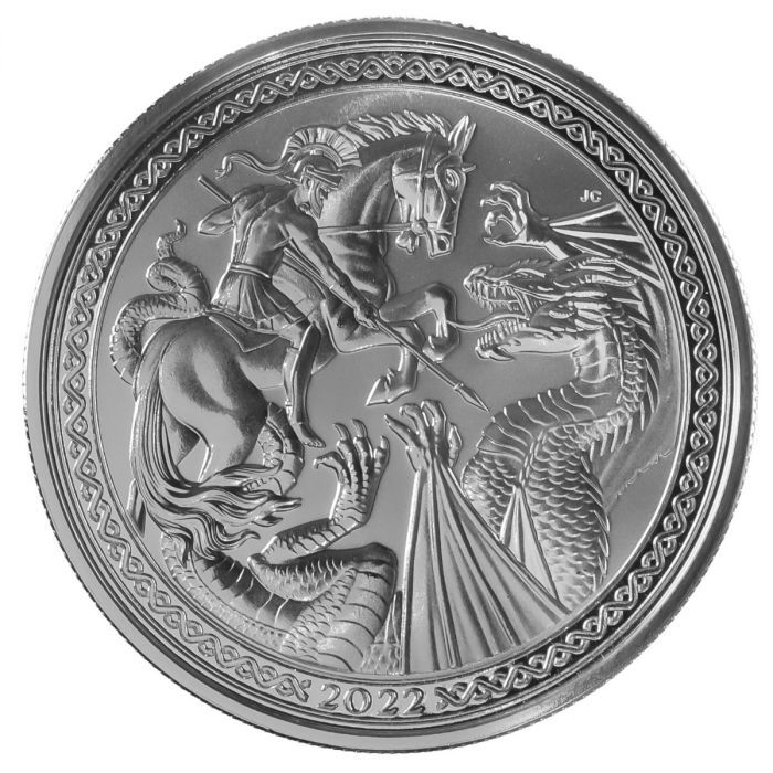 [ written guarantee * capsule with a self-starter ] 2022 year ( new goods ) fading nshon island [ cent George . dragon ] original silver 1 ounce silver coin 