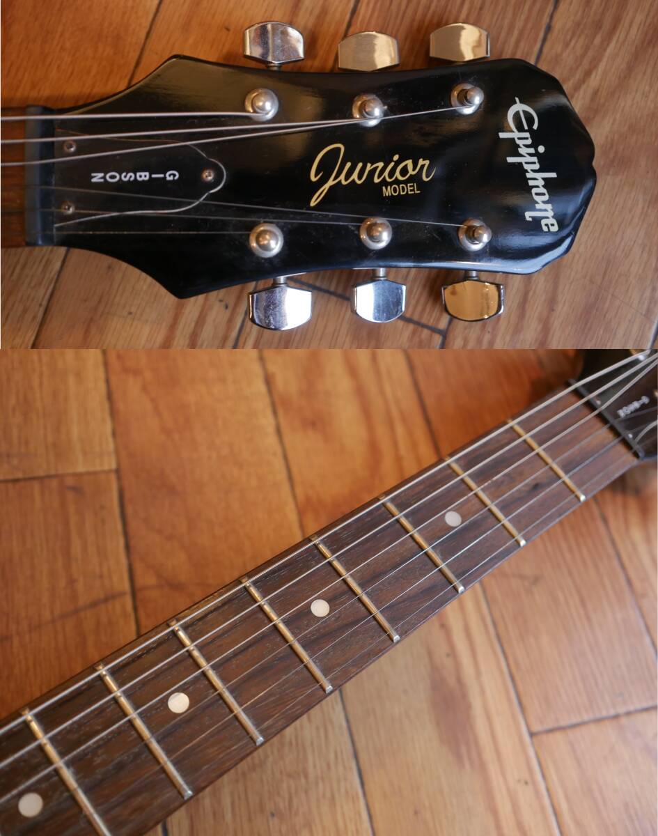 ◆Epiphone【Junior MODEL】GIBSON刻印 レスポールJrモデル USED美品 P-90搭載 エピフォンの画像4