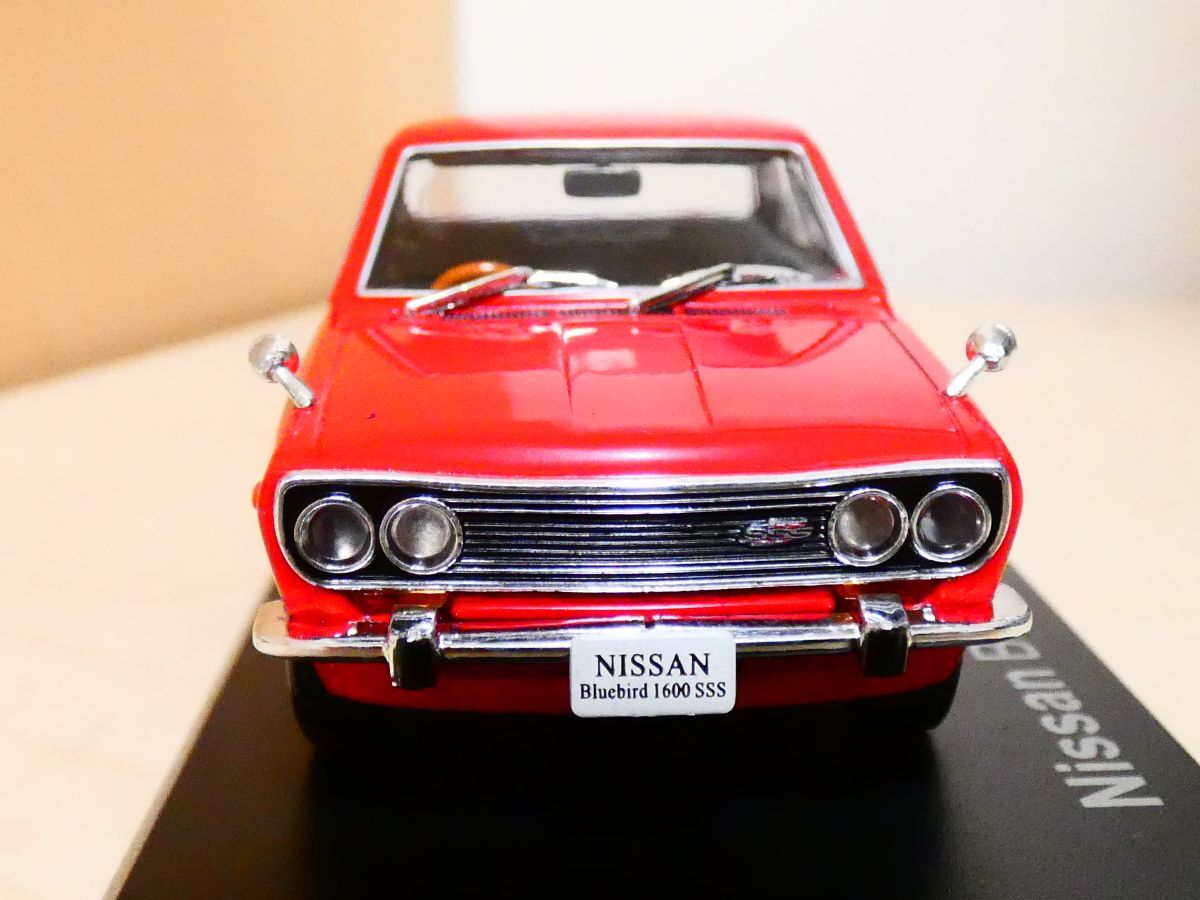 国産名車コレクション 1/43 日産 ブルーバード 1600SSS 1969 赤 アシェット Nissan bluebird 旧車 クラシックカー ミニカー ＴＡ_画像3