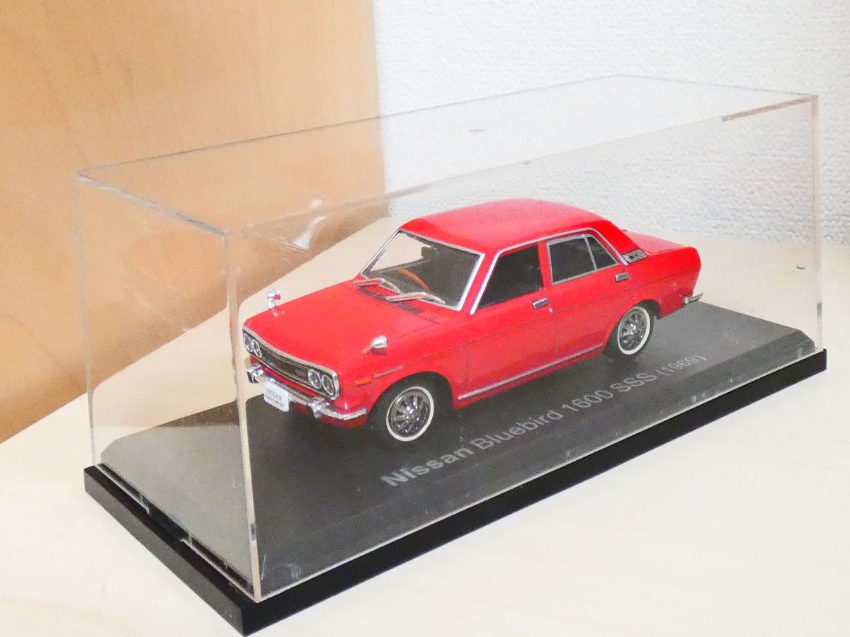 国産名車コレクション 1/43 日産 ブルーバード 1600SSS 1969 赤 アシェット Nissan bluebird 旧車 クラシックカー ミニカー ＴＡ_画像7