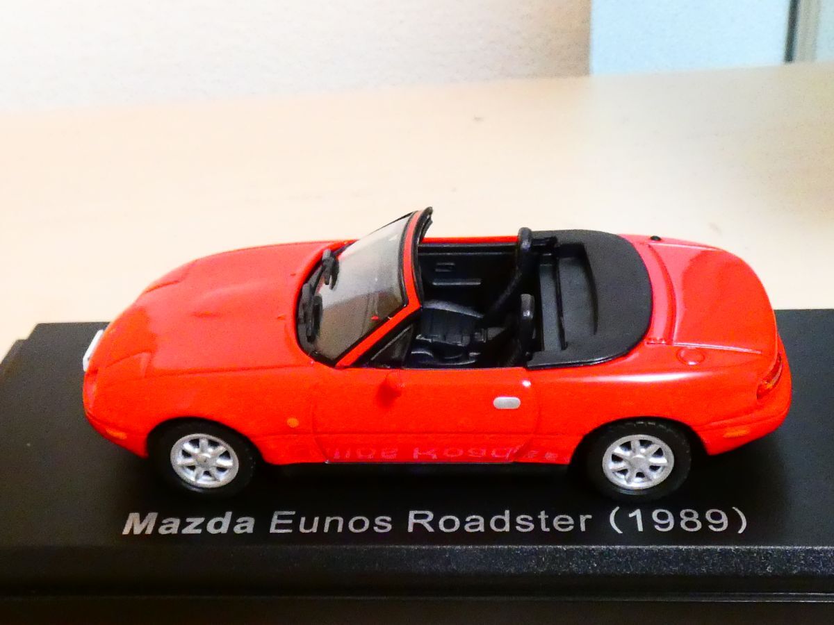 国産名車コレクション 1/43 マツダ ユーノス ロードスター 1989 赤 アシェット mazda eunos roadster 旧車 クラシックカー ミニカー ＴＡの画像5