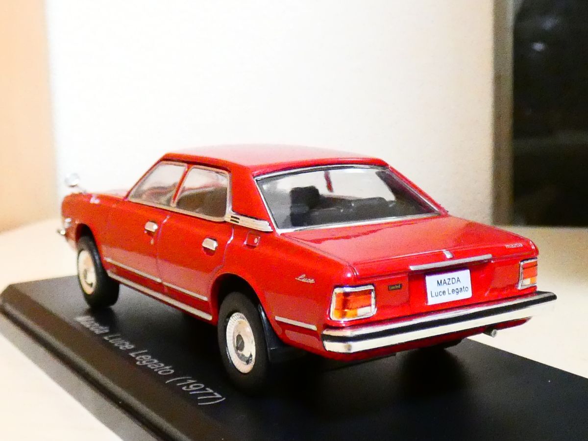 国産名車コレクション 1/43 マツダ ルーチェ レガート 1977 赤 アシェット Mazda Luce Legato 旧車 クラシックカー ミニカー ＴＡの画像2