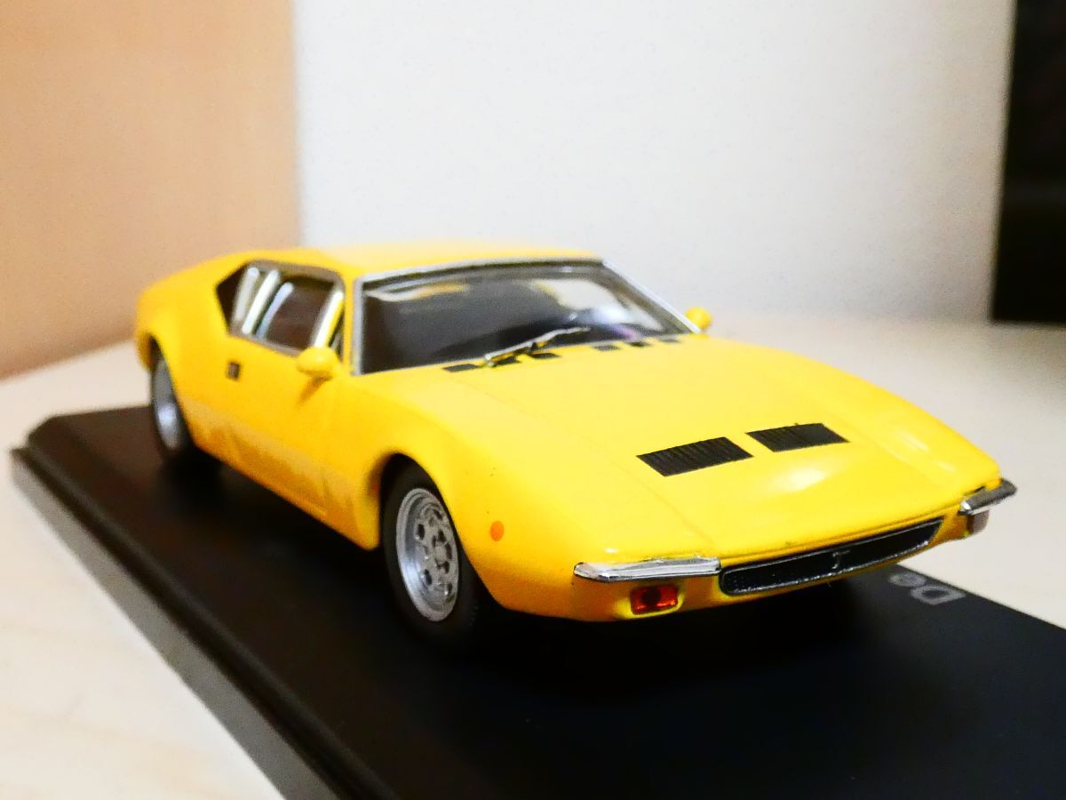 国産名車コレクション 1/43 デ・トマソ パンテーラ GTS 1979 黄色 アシェット de tomaso pantera 旧車 クラシックカー ミニカー ＴＡの画像1