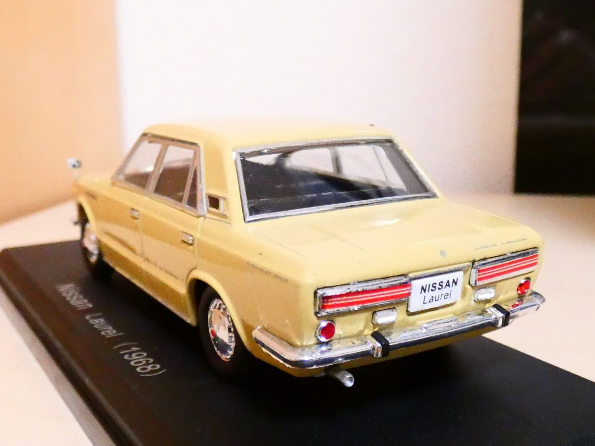 国産名車コレクション 1/43 日産 ローレル 1968 ベージュ アシェット nissan laurel 旧車 クラシックカー ミニカー ＴＡ_画像2