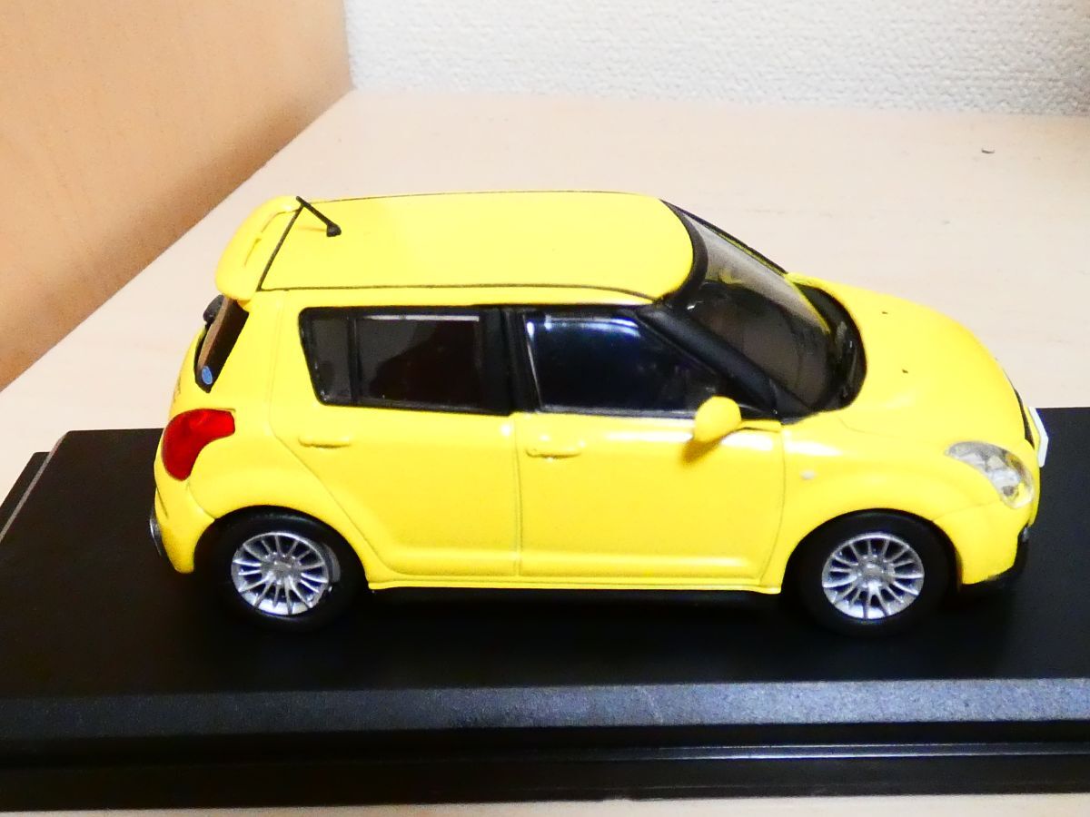 国産名車コレクション 1/43 スズキ スイフト スポーツ 2005 黄色 アシェット Suzuki swift sport 旧車 クラシックカー ミニカー ＴＡの画像6