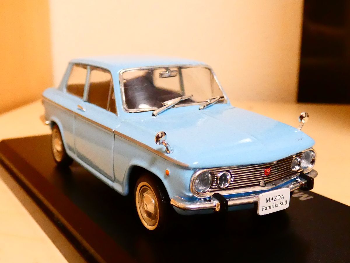 国産名車コレクション 1/43 マツダ ファミリア 800 1964 水色 アシェット 旧車 クラシックカー ミニカー ＴＡ_画像1