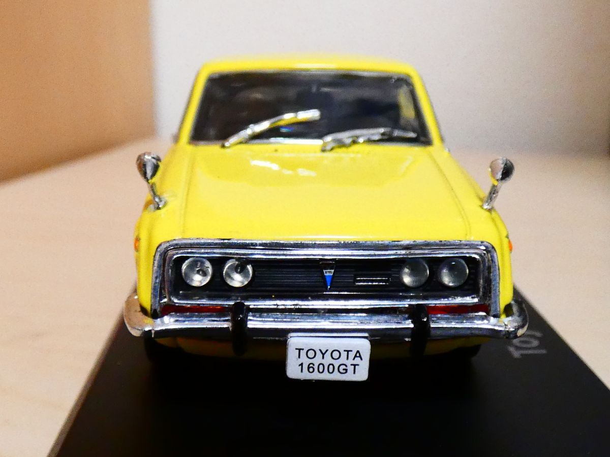 国産名車コレクション 1/43 トヨタ 1600GT 1967 黄色 ② アシェット 旧車 クラシックカー ミニカー ＴC_画像3