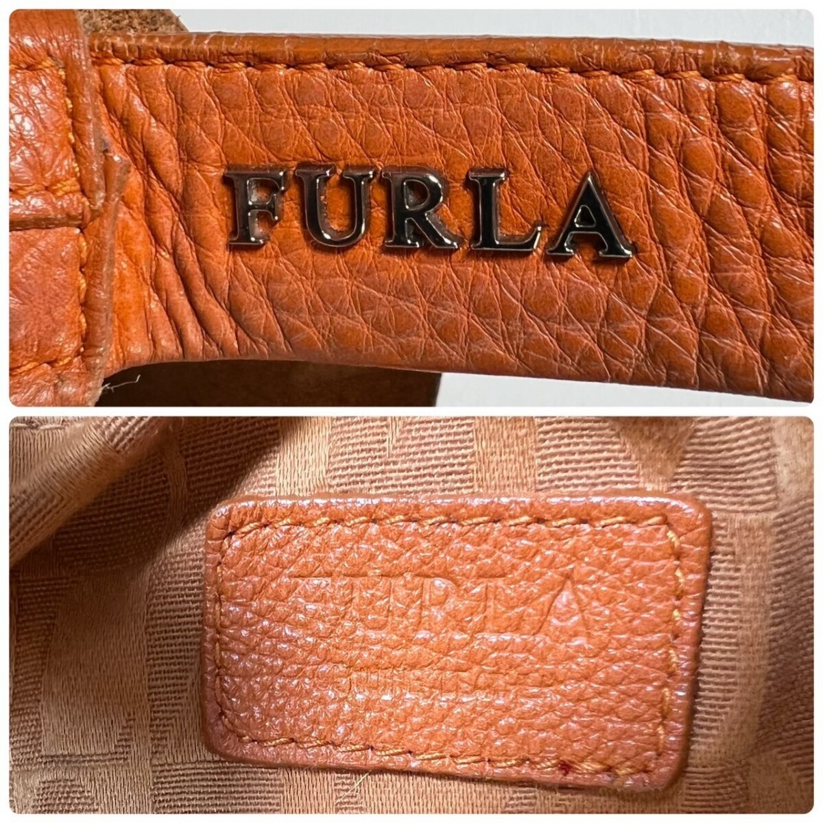 大容量◆希少カラー フルラ FURLA トートバッグ ハンドバッグ ショルダーバッグ ブリーフケース ビジネス メンズ レザー 本革 肩掛け 鞄_画像10