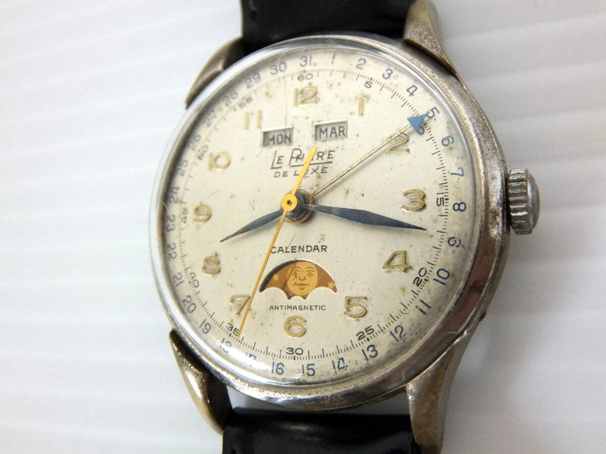 B1845 LE PHARE DELUXE ルファール ムーンフェーズ 手巻き ビンテージ 腕時計 現状の画像1