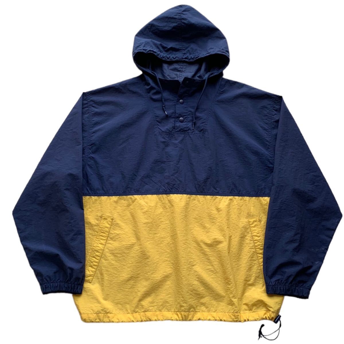 90's OLD GAP ナイロンアノラックパーカー ネイビー×イエロー 90's OLD GAP ナイロンアノラックパーカー ネイビー×イエロー