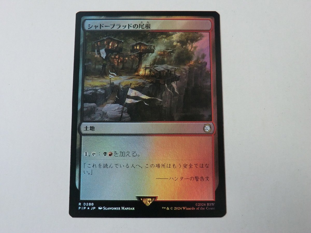 MTG 美品 【シャドーブラッドの尾根（FOIL）】 （レア） Fallout PIP 日 1枚迄_画像1