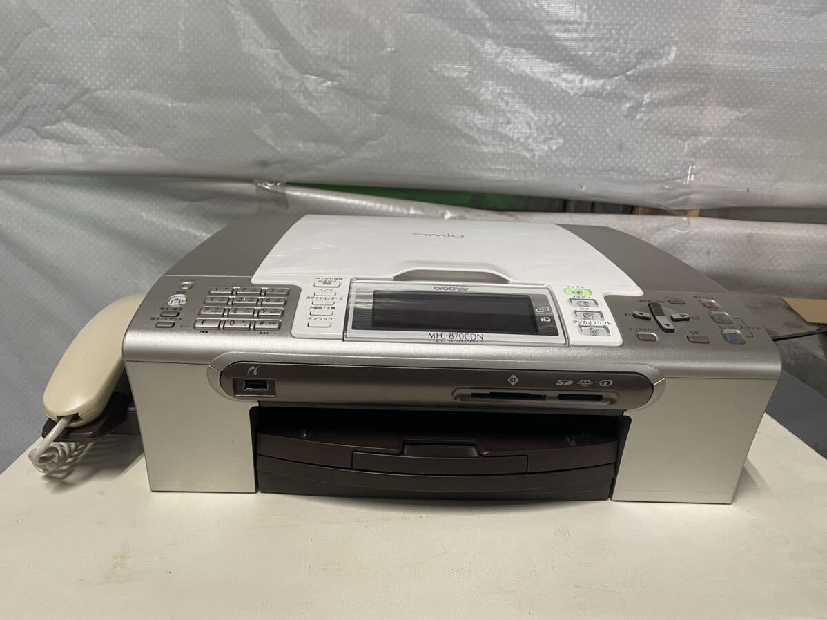 brother ブラザー 複合型ファックスMFC-870CDN MyMio（マイミーオ）インクジェット複合機 中古 通電確認済み 動作未確認 ジャンク品