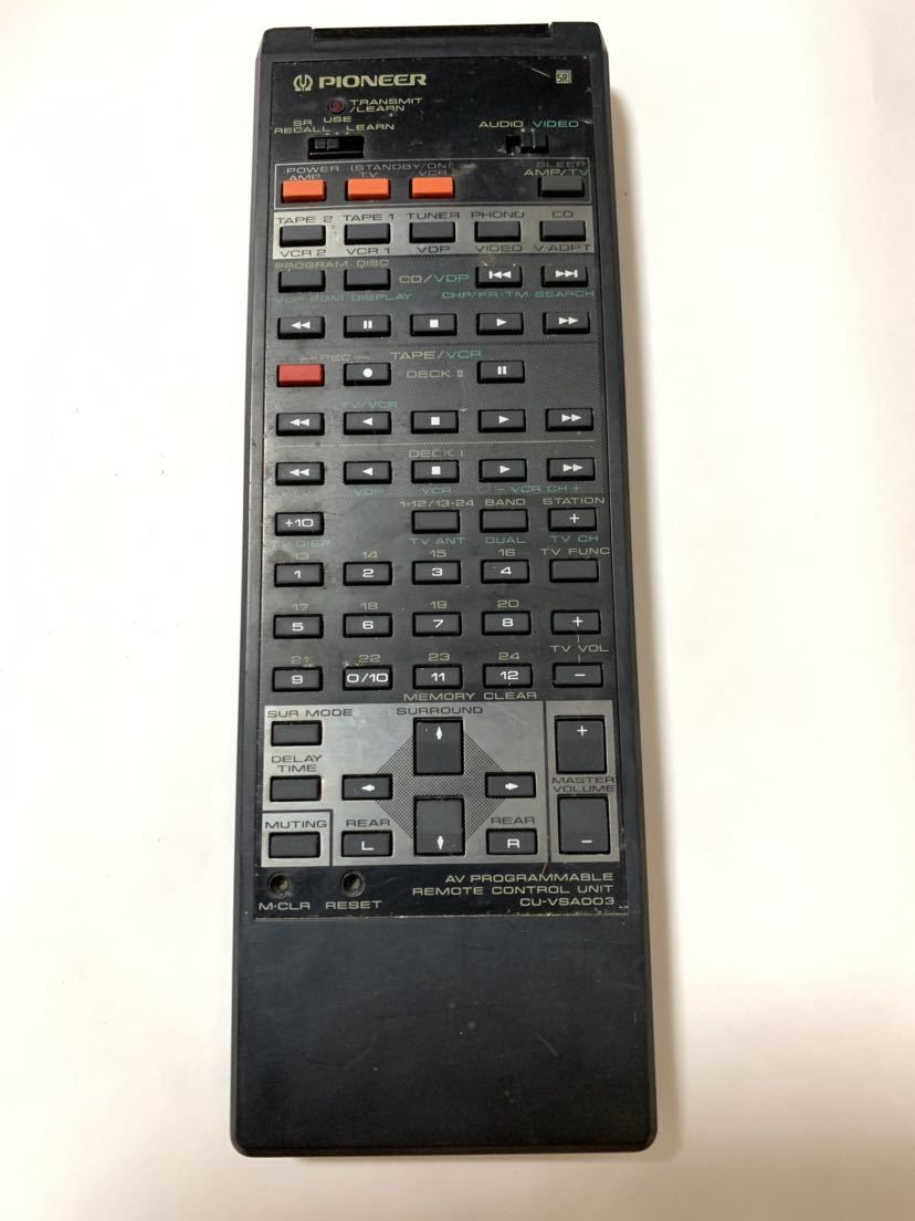 Pioneer パイオニアAVアンプ リモコン CU-VSA003 中古 動作 Pioneer パイオニアAVアンプ リモコン CU-VSA003 中古 動作