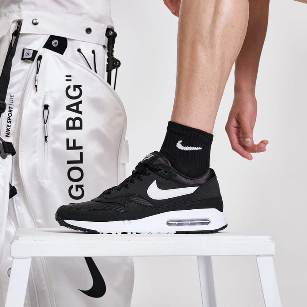 新品 26.5cm NIKE ナイキ エア マックス 1 86 ゴルフ ブラック ホワイト 黒 白 OG GOLF AIR MAX 耐水性 未使用 正規品 本物 DV1403-010の画像9