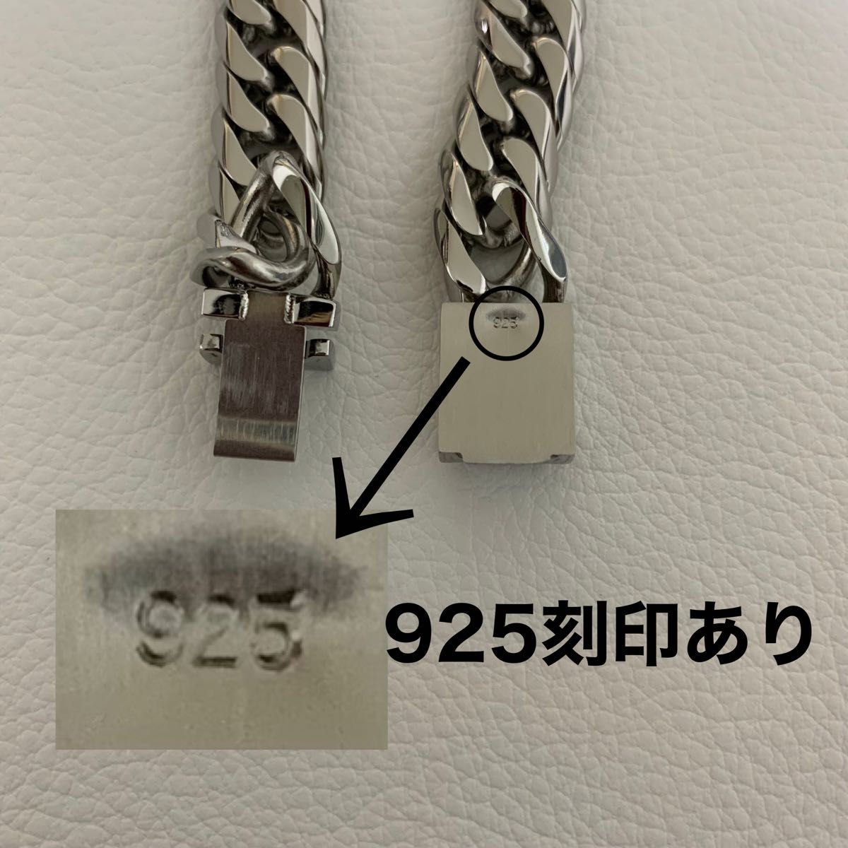 美品　特別製　シルバー925　ダブル　喜平　チェーン　メンズ　ネックレス　8面 