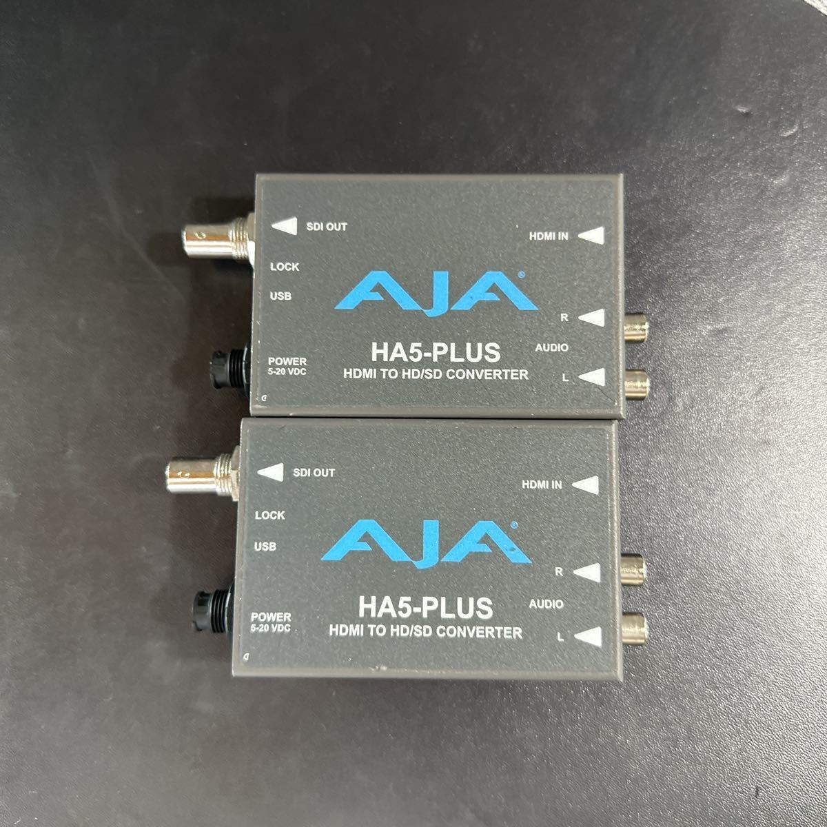 [16_KN1]2 piece set AJA HA5-Plus HDMI to SDI power supply adaptor less body only present condition exhibition ^A5_1