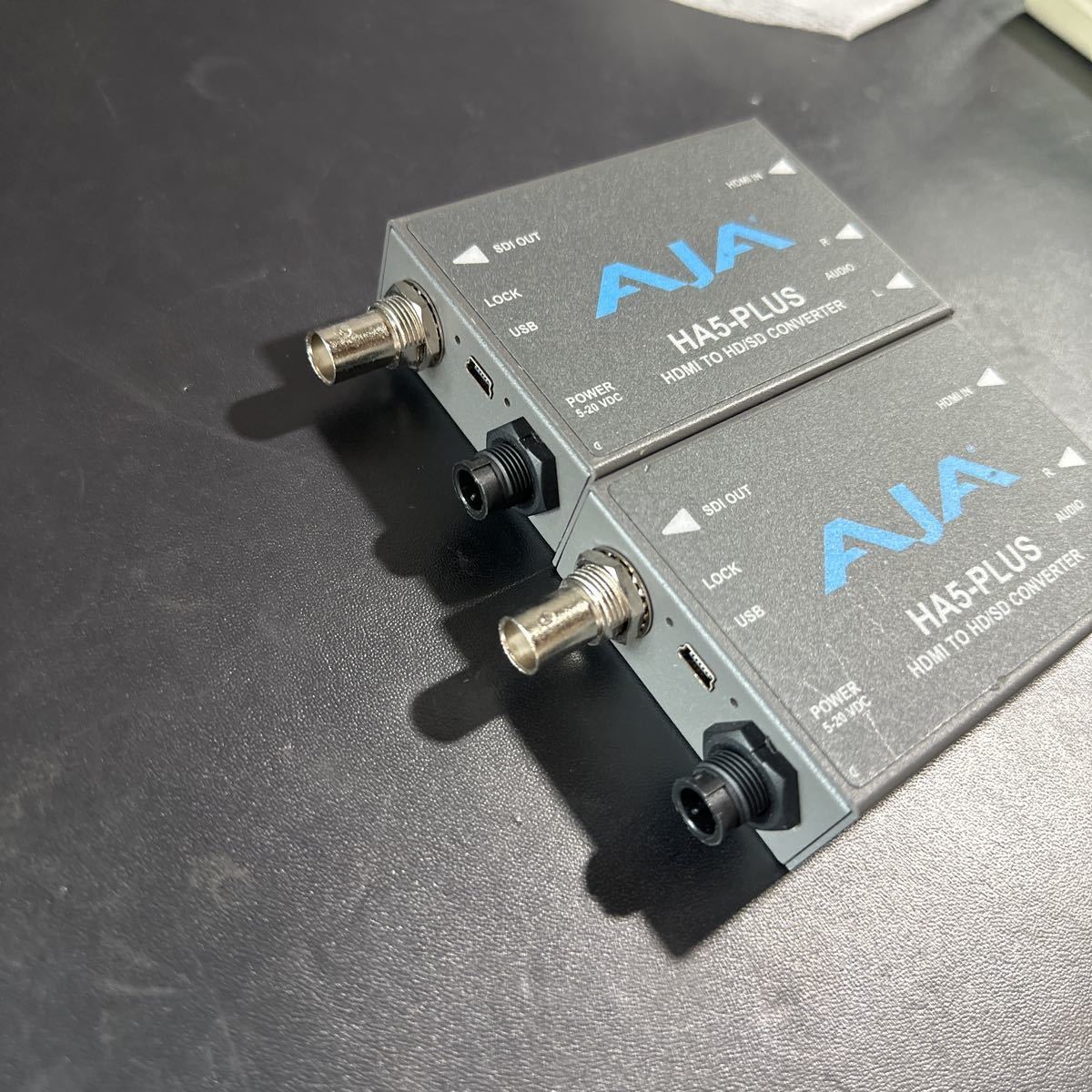 「16_KN1」2個セット　AJA HA5-Plus HDMI to SDI 電源アダプター無し　本体のみ　現状出品　^A5_1_画像3