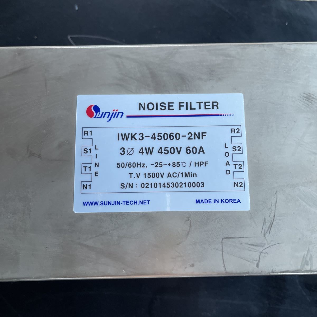 「D274」NOISE FILTER IWK3-45060-2NF 4W 450V 60A 現状出品_画像2