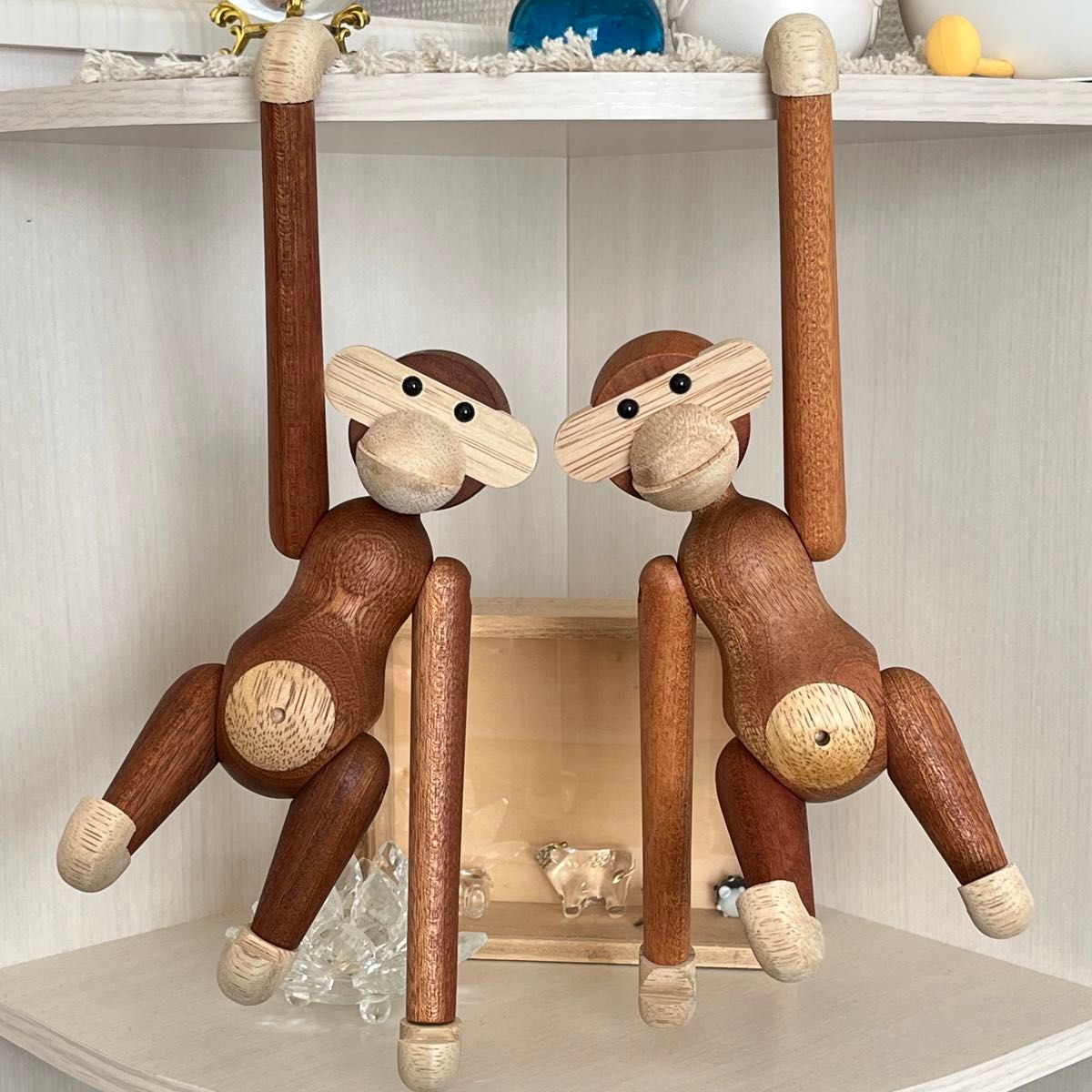 2体セット　北欧　カイボイスンモンキー  リプロダクト品  　インテリア 木製玩具 北欧風 MONKEY KAY BOJESEN 