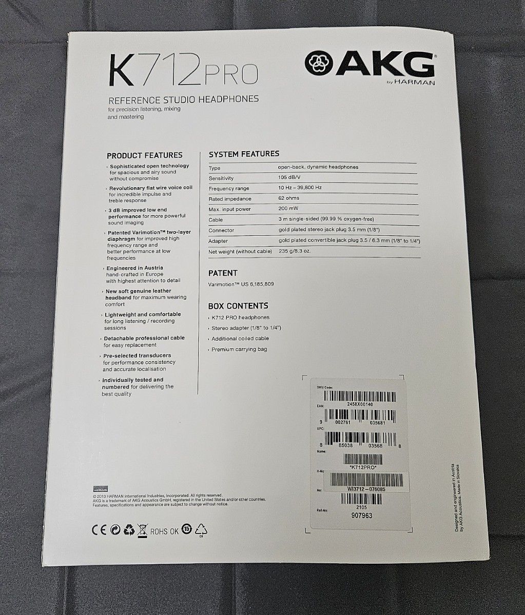 AKG K712 PRO リケーブル付き