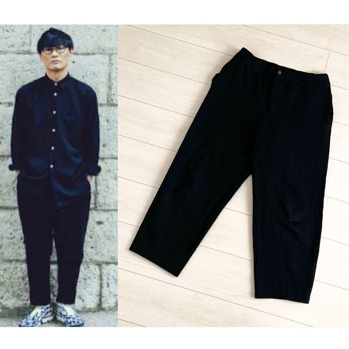 COMME des GARCONS HOMME PLUS 山口一郎着 ポリ縮絨 パンツ コムデギャルソン オム プリュス YI CDG DEUX SHIRT BLACK JUNYA WATANABE MANの画像1