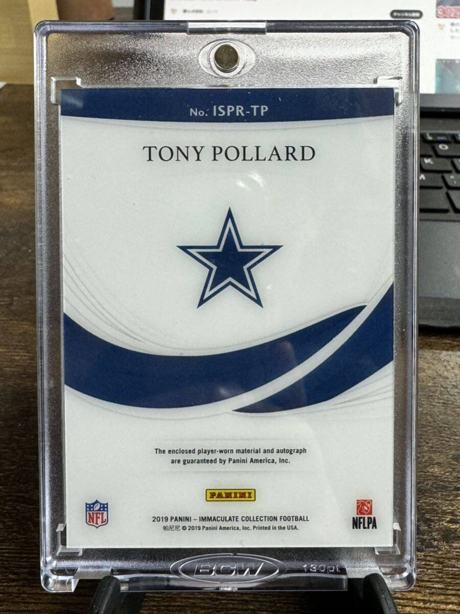 ★1円スタート★2019 Panini Immaculate Collection Football Tony Pollard 64/99 RPA 直筆サインカード NFL DAL トニーポラード_画像2