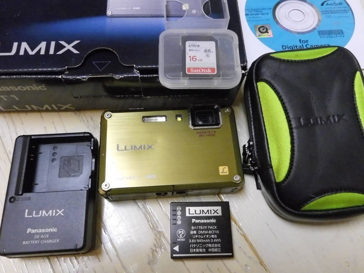 LUMIX・ルミックス【完動品】パナソニック・Panasonic・デジタルカメラ★DMC-FT1・フォリッジグリーン・USED・中古品デジカメ_画像1