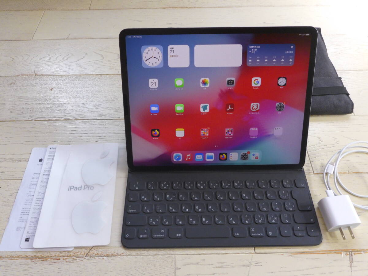 Apple i12.9インチiPad Pro Wi-Fi モデル・256GB - スペースグレイ（第3世代）・A1876・スペースグレー★タブレットUSED・中古品の画像1