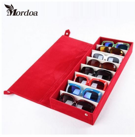  glasses storage red cover attaching case box box stand put sunglasses holder clean glasses glasses convenience ZCL1083