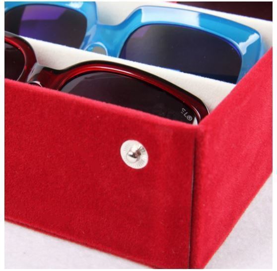  glasses storage red cover attaching case box box stand put sunglasses holder clean glasses glasses convenience ZCL1083